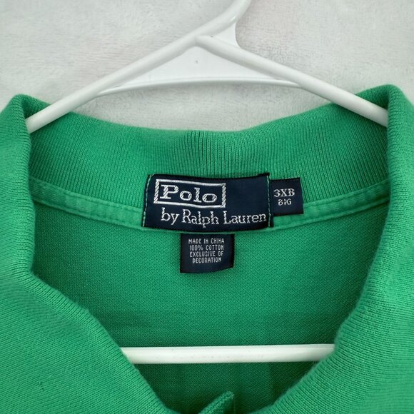 Polo Ralph Lauren Polo Shirt Mens 3XB Big Green Knit Pony Preppy - Picture 3 of 7